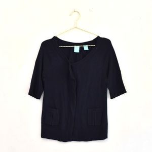 Barney's New York Co-op Navy Blue Cardigan Sweater